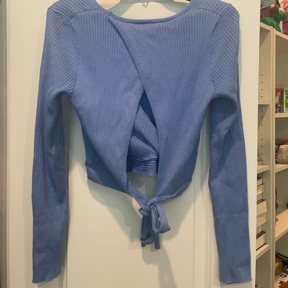 rue 21 blue wrap top - Picture 2 of 2